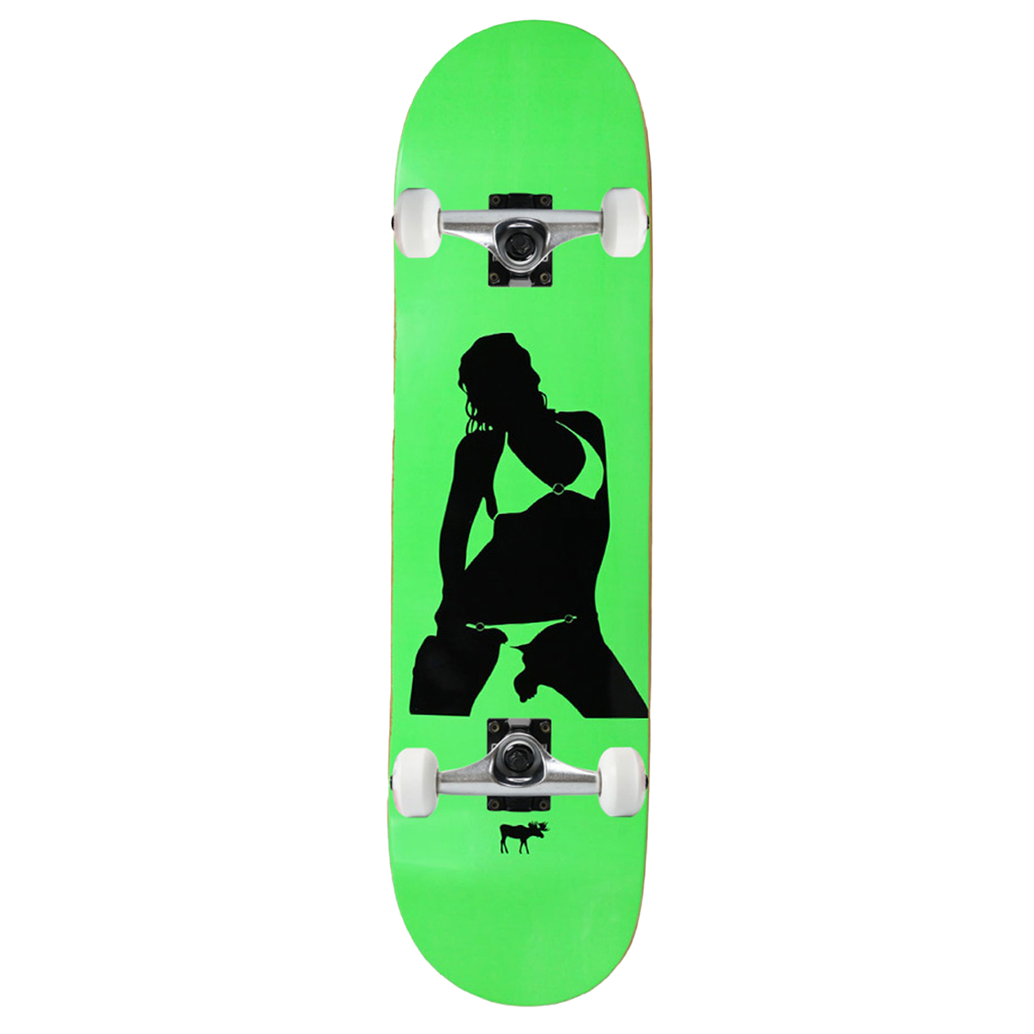 Moose Skateboard Complete Girl Silhouette Green 8.25in