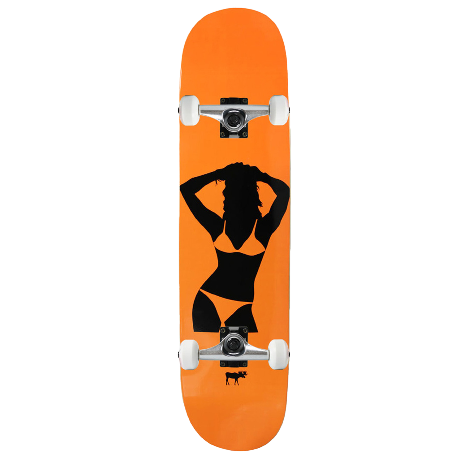 Moose Skateboard Complete Girl Silhouette Orange 7.75in