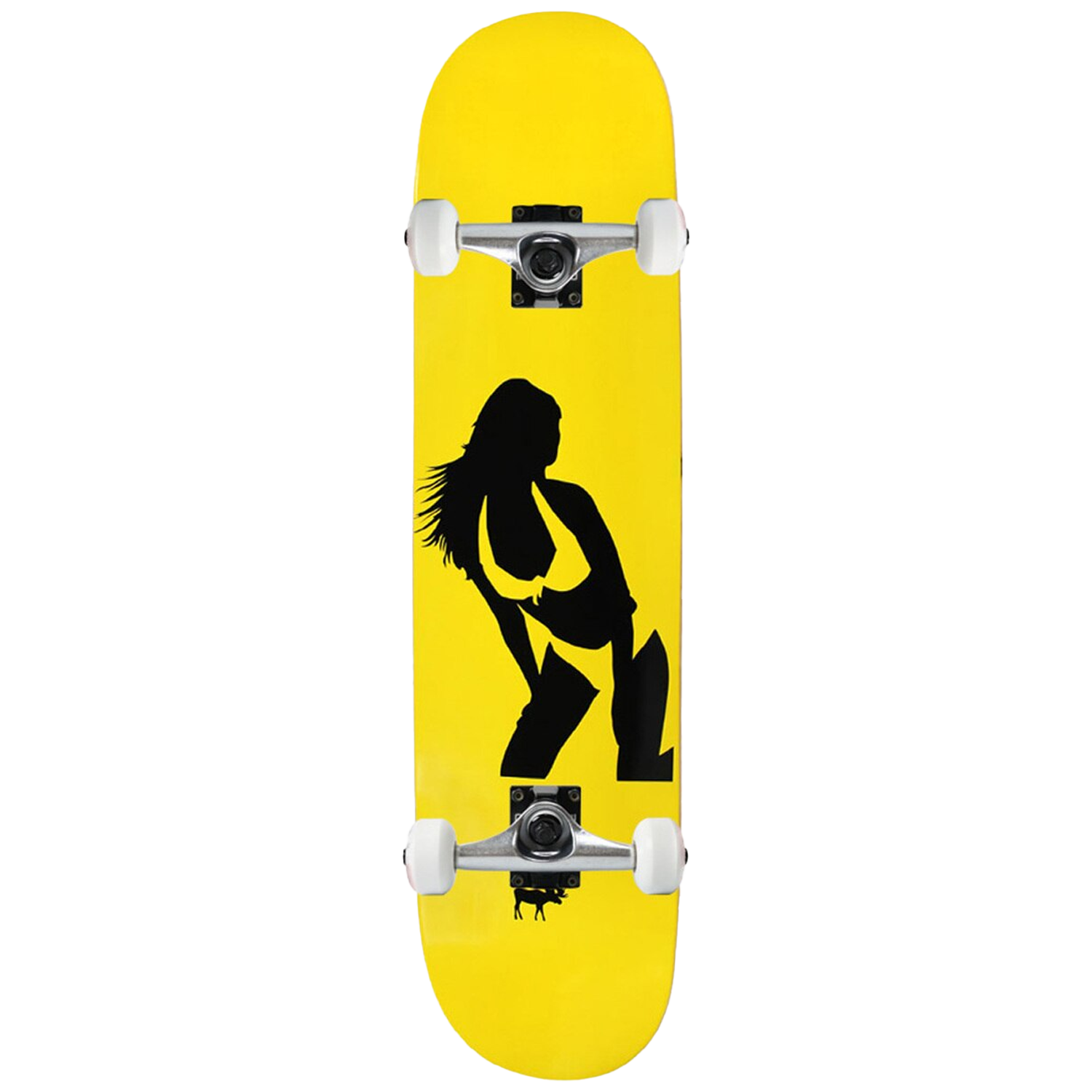 Moose Skateboard Complete Girl Silhouette Yellow 7.75in