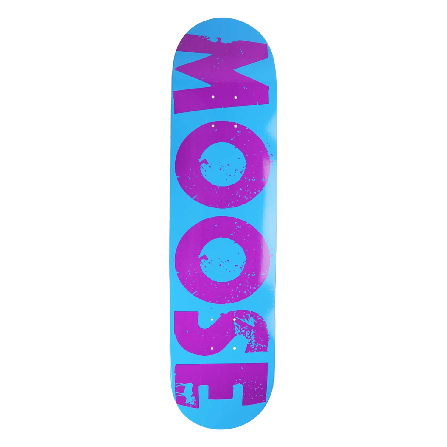 BLEMISHED Moose Skateboard Complete Skull 8.125" with Blue Trucks Shade of Blu 