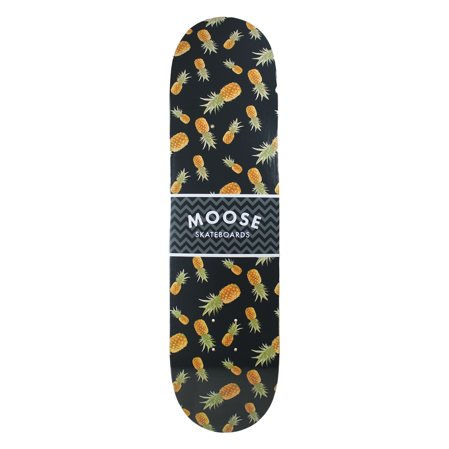 Moose Skateboard Deck Pineapple Black 8.125in, 8.5in