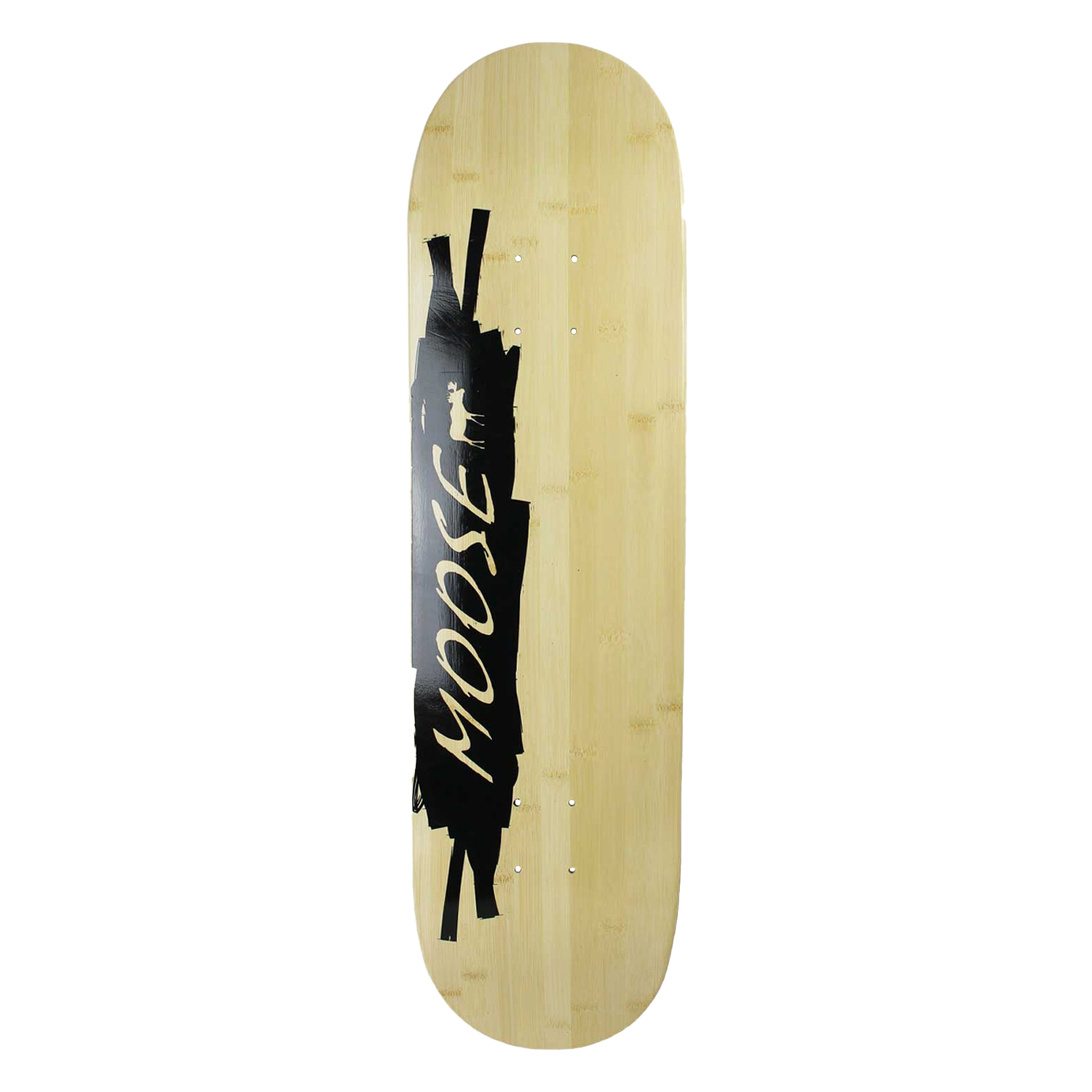 Moose Skateboard Deck Scribble Black Bamboo 8.25in